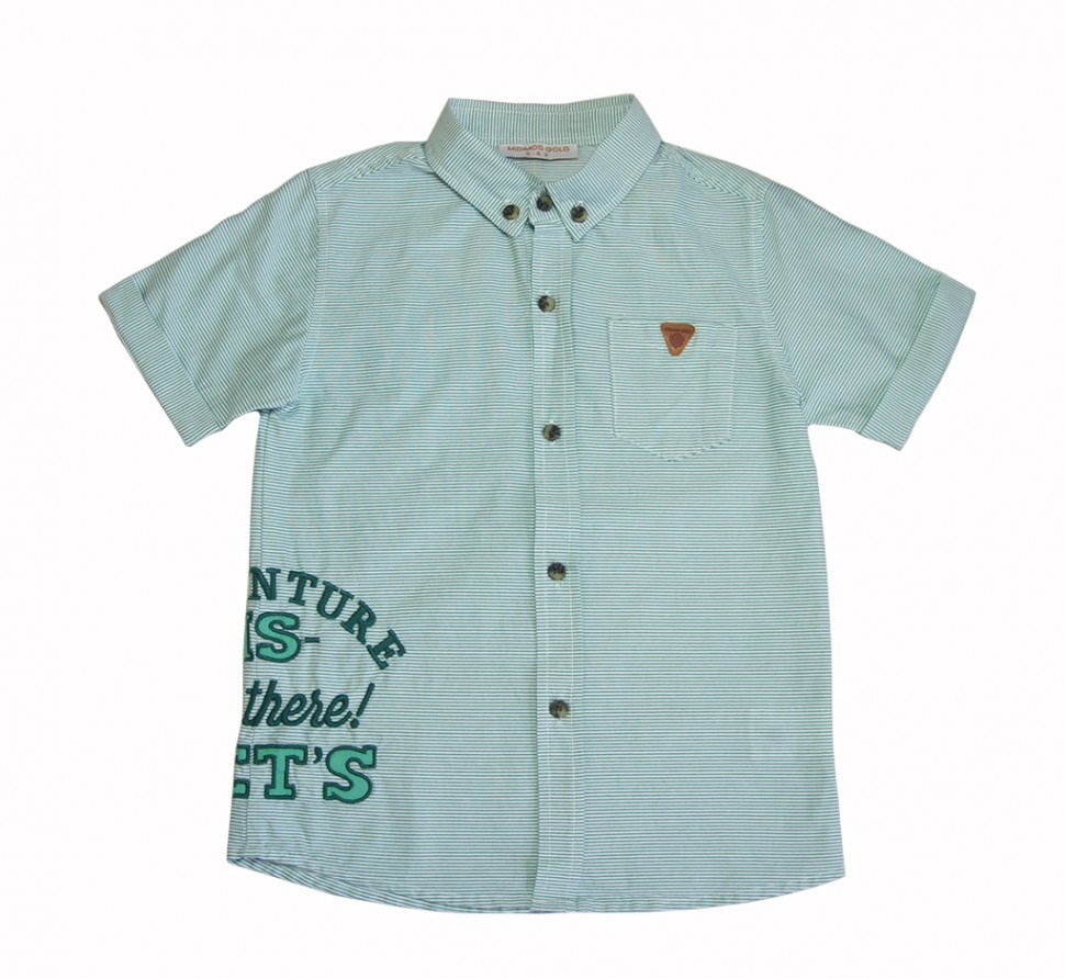 Рубашка с коротким рукавом для мальчика (зеленый)
