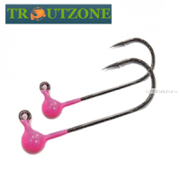 Джиг головка Trout Zone с бородкой №2 / 0,3 гр / упаковка 5 шт / цвет: Pink