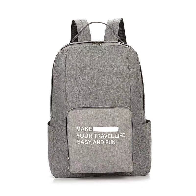Складной Туристический Рюкзак New Folding Travel Bag Backpack 20, Цвет Светло-Серый