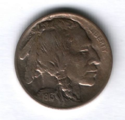 5 центов 1913 года США AUNC