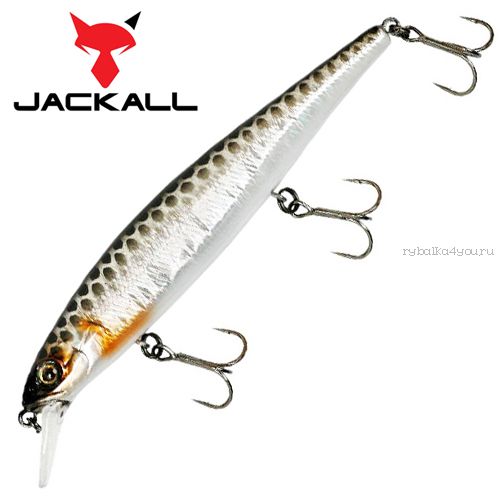 Воблер Jackall Mag Squad 115SP 115 мм / 16 гр / Заглубление: 1 - 1,5 м / цвет: hl silver & black