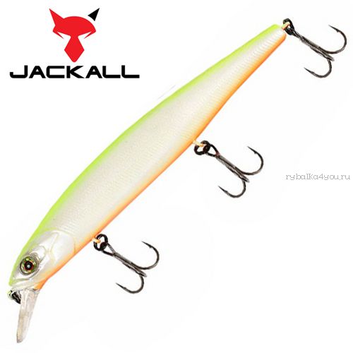 Воблер Jackall Mag Squad 128SP 128 мм / 21 гр / Заглубление: 1 - 1,5 м / цвет: chartreuse back pearl