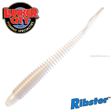 Мягкие приманки Lunker City Ribster 3''75мм / упаковка 12 шт / цвет:  Albino Shad #036