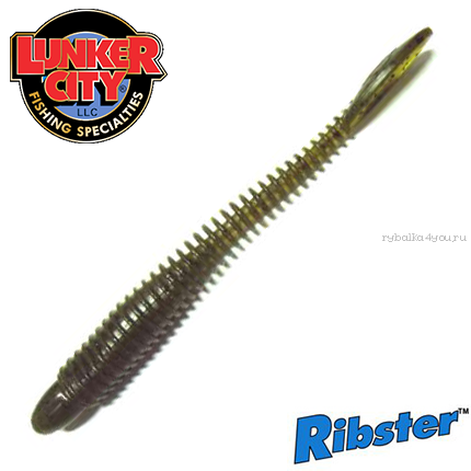 Мягкие приманки Lunker City Ribster 3''75мм / упаковка 12 шт / цвет:  Green Pumpkin #024