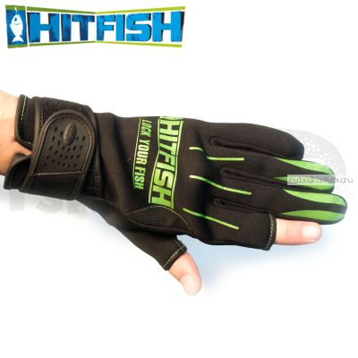 Перчатки рыболовные Hitfish Glove 01 #L (зеленый)