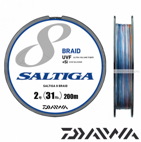 Шнур плетеный Daiwa Saltiga 8 Braid UVF+Si 200 м / цвет: multicolor