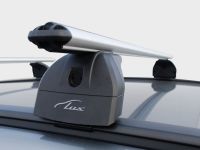 Багажник на крышу Peugeot 3008 2016-..., Lux, аэродинамические дуги на интегрированные рейлинги