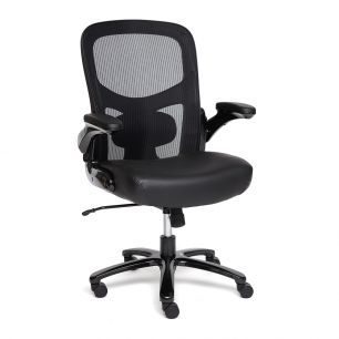 Кресло BIG-1 Обивка: материал - сетка/рециклированная кожа, цвет - черный