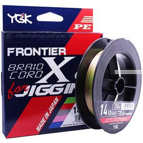 Леска плетеная YGK Frontier Braidcord X8 jigging 200 м / цвет: Мультиколор
