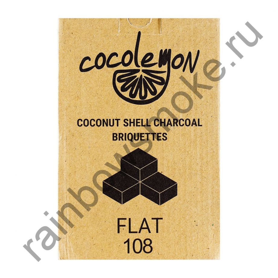 Уголь кокосовый  для кальяна Cocolemon FLAT 1кг (108шт)