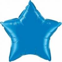 Шар фольга без рисунка Звезда 18" синий  с гелием