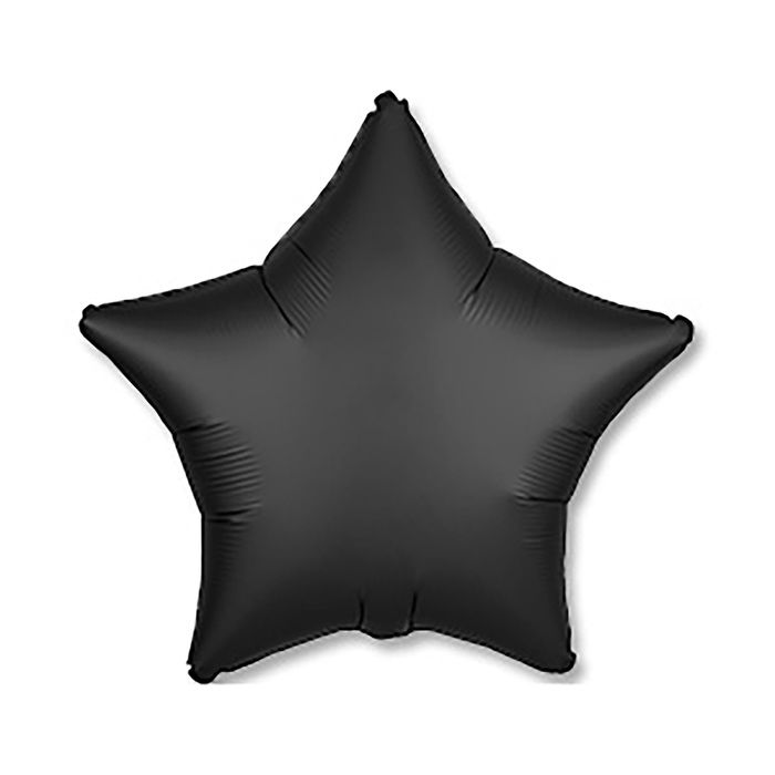 Шар фольга без рисунка Звезда 19" Сатин Onyx (AN)