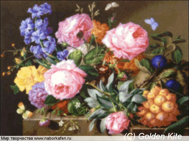 1061. Blumen und Fruchte auf Marmorplinthe (схема)
