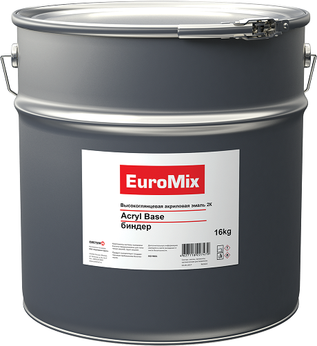 EuroMix Эмаль 2К высокоглянцевая акриловая Acryl Base, биндер, 16кг.