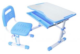 Комплект парта + стул трансформеры Vivo blue