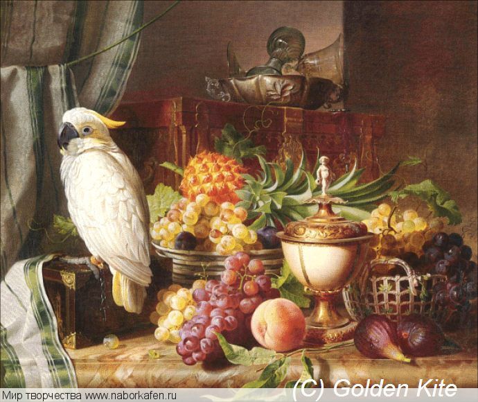 s1481. Still Life with Fruit and a Cockatoo