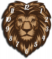 Часы настенные лев