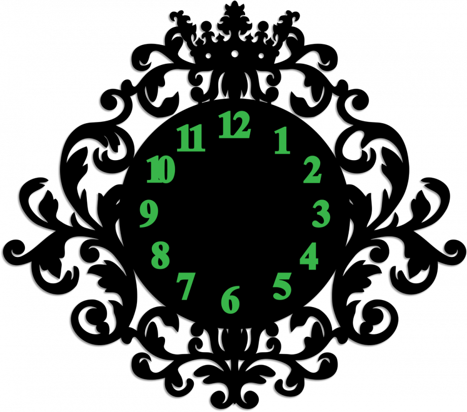 Часы настенные в виде монограммы (герба)