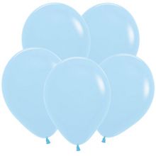 5"  Нежно-голубой, Пастель Матовый (Макаронс), 100 шт, Sempertex