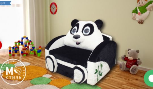 Диван для детской «Панда мех»