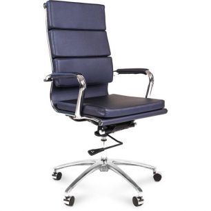 Кресло CHAIRMAN 750/blue для руководителя, экокожа, цвет синий металлик