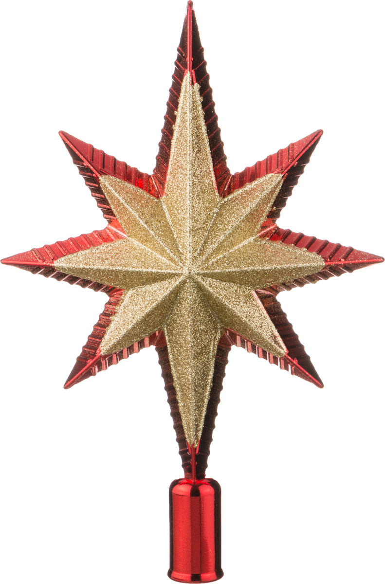 Верхушка Звезда на Елку с LED Подсветкой Новогодняя 15 см
