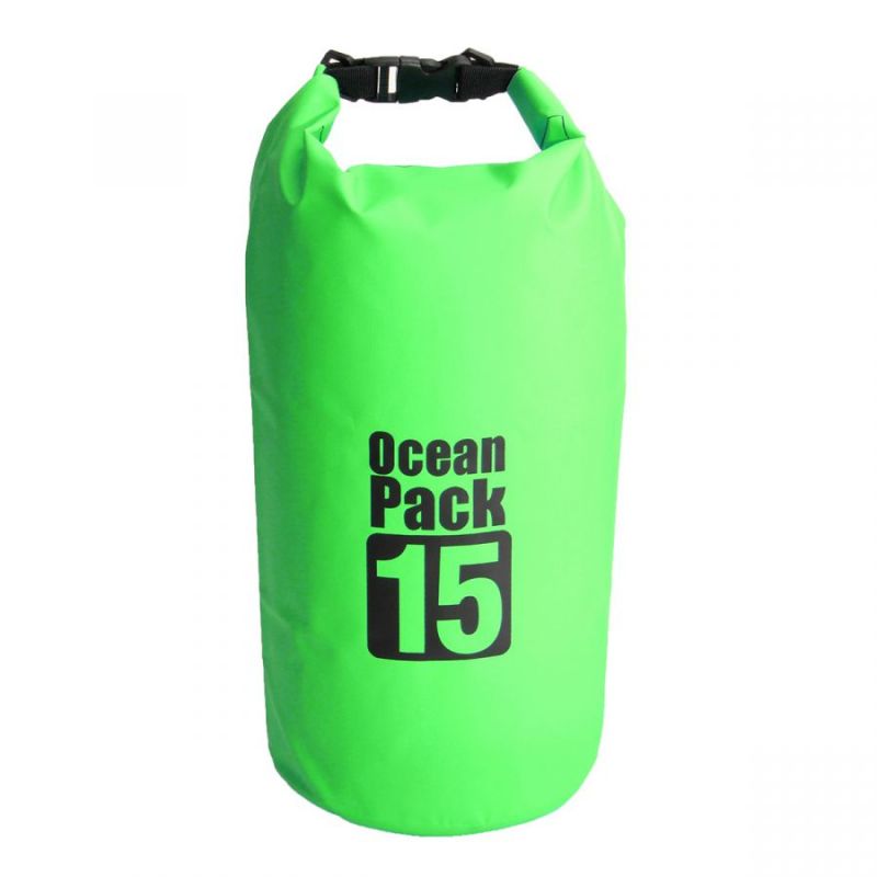 Водонепроницаемая Сумка-Мешок Ocean Pack, 15 L, Цвет Зеленый