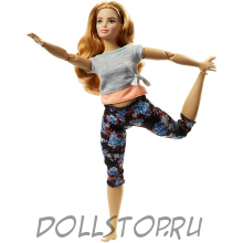 кукла Барби Безграничные движения Полная с каштановыми волосами - Barbie Made to Move Doll – Curvy with Auburn Hair