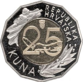 25 лет национальной валюте 25 кун Хорватия 2019 на заказ