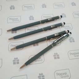 ручки с софт тач покрытием с логотипом