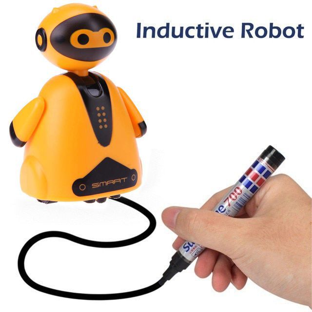 Индуктивная Игрушка Робот С LED Сенсором, Цвет Оранжевый