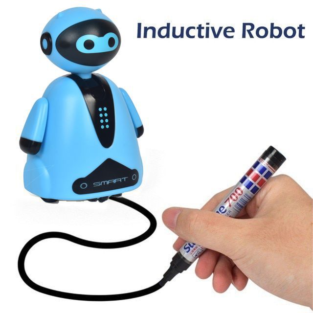 Индуктивная Игрушка Робот С LED Сенсором, Цвет Голубой