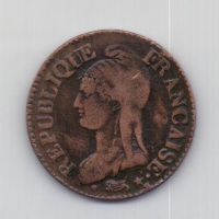 5 сантимов 1796 года Франция LAN 5
