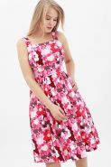 Платье-сарафан розовый с цветочным принтом Артикул 3020.0.2