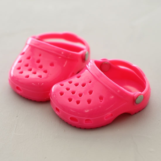 Обувь для кукол 6,5 см - кроксы розовые