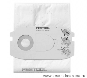 АКЦИЯ! Мешок - пылесборник FESTOOL комплект из 5 шт SELFCLEANSC FIS-CT MINI/5 498410