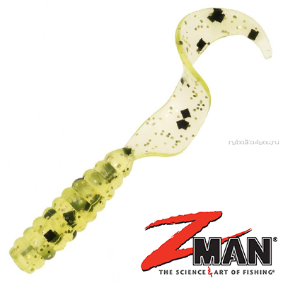 Мягкие приманки Z-Man GrubZ 2'' 26 мм / упаковка 8 шт / цвет:233 Chartreuse Sparkle