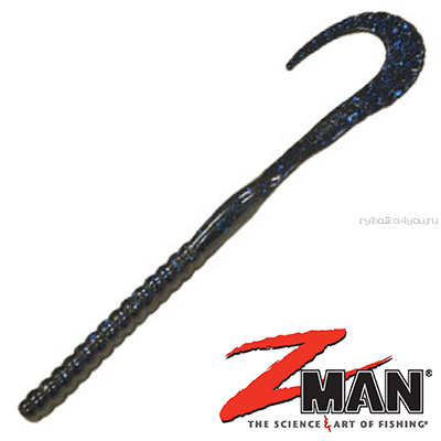 Мягкие приманки Z-Man Saw Tail WormZ 6'' 152 мм / упаковка 6 / цвет: 02 Black Blue Flake (6 шт в уп)