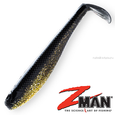 Мягкие приманки Z-Man SwimmerZ 4'' 101 мм / упаковка 4 шт / цвет: 255 Gold Rush