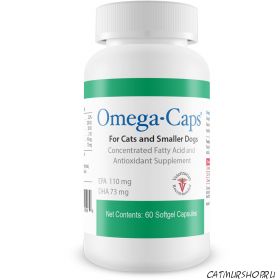 Omega-Caps для кошек и маленьких собак  60 гелевых капсул