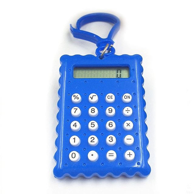 Брелок 8-Разрядный Калькулятор Печенька, Цвет Синий