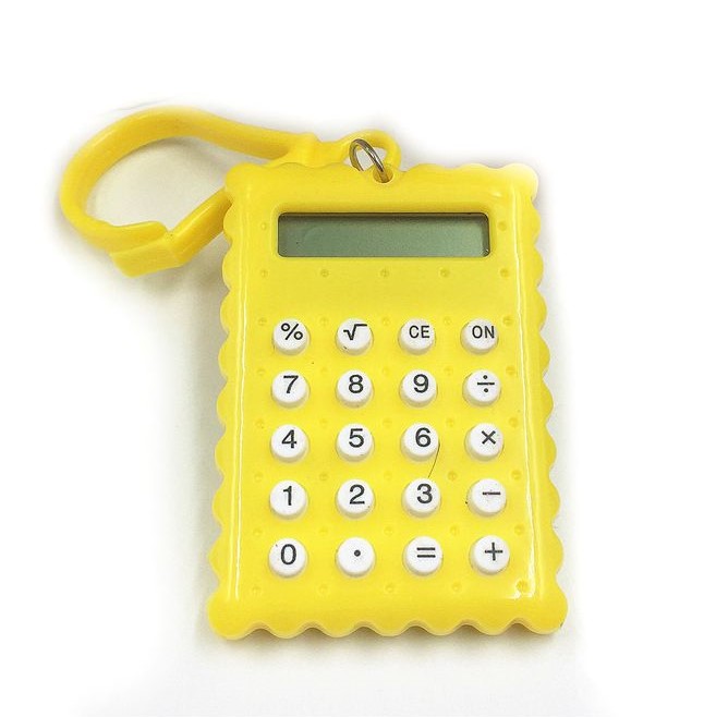 Брелок 8-Разрядный Калькулятор Печенька, Цвет Желтый