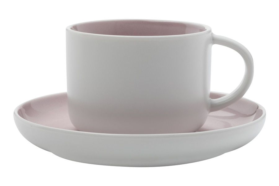 Чашка с блюдцем "Оттенки (розовая)", 0.25 л