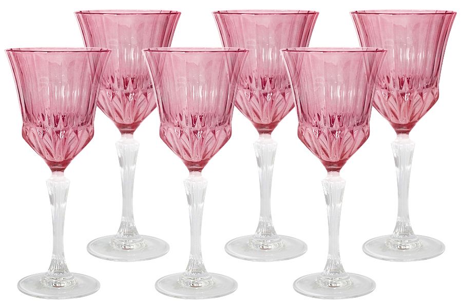 Набор бокалов для вина "Адажио - розовая", 6 шт., 0.2 л