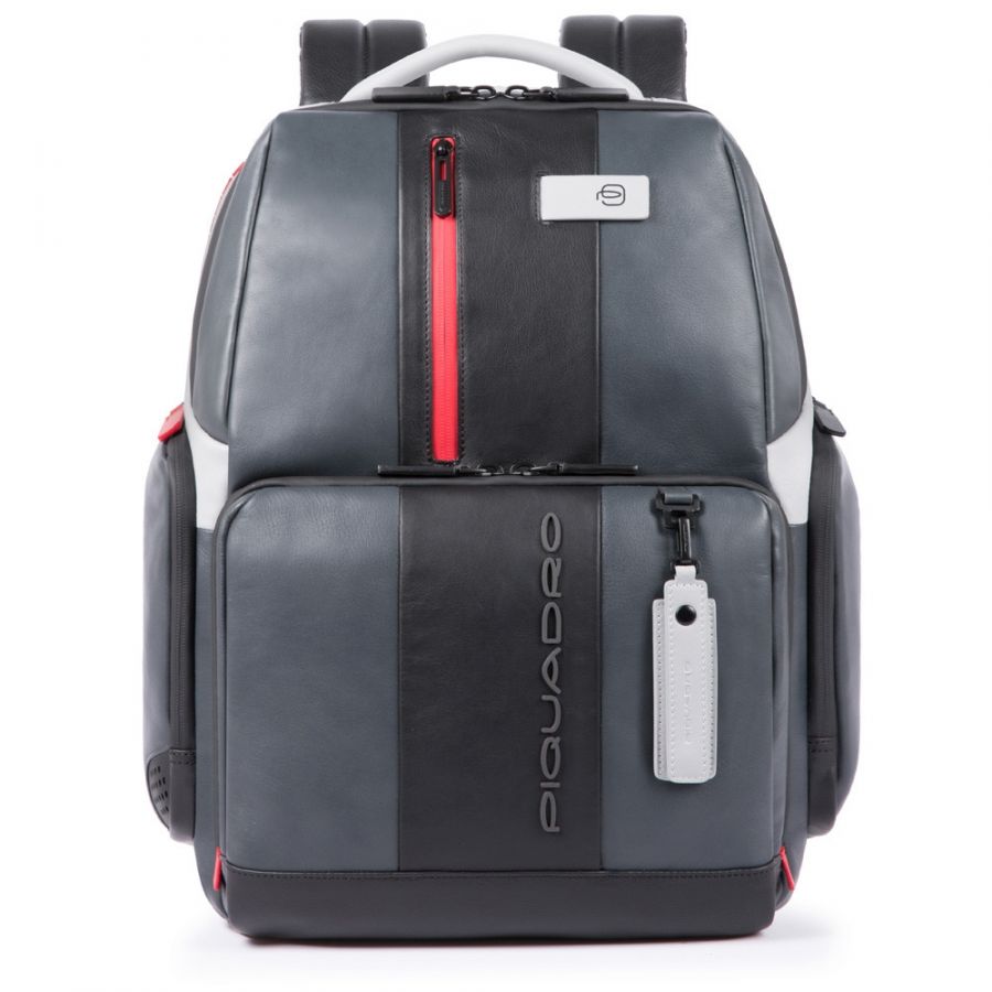 Кожаный бизнес рюкзак Piquadro CA4532UB00/GRN черно-серый