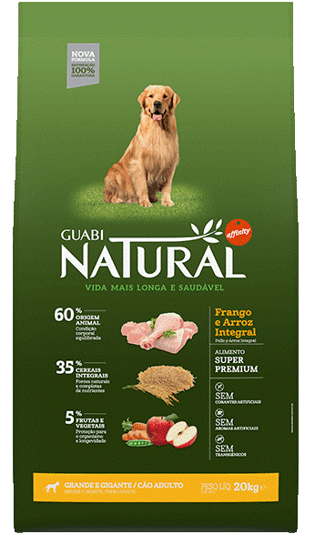 GUABI NATURAL Для Взрослых собак Крупных пород. Цыпленок и коричневый рис 20 кг