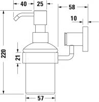Duravit D-Code 9916 Диспенсер для жидкого мыла схема 1