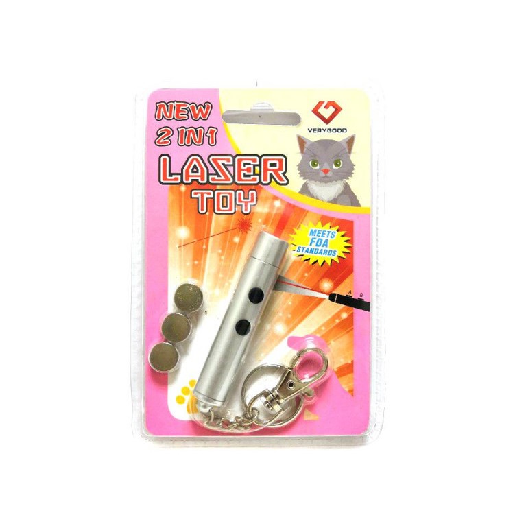 Игрушка Для Кошек Со Светящимся LED-Лучом Laser Toy, Цвет Серый