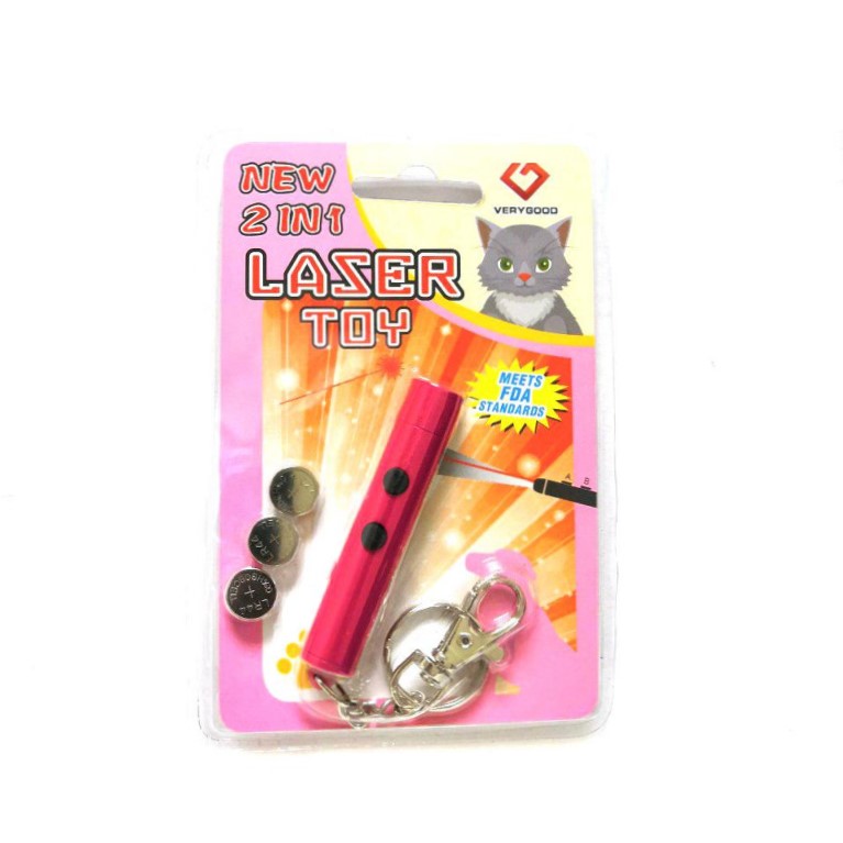 Игрушка Для Кошек Со Светящимся LED-Лучом Laser Toy, Цвет Розовый