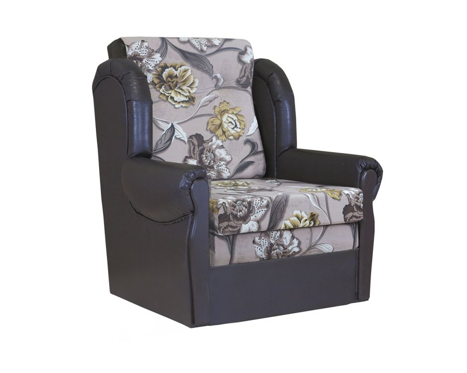 Кресло-кровать "Классика М" велюр цветы